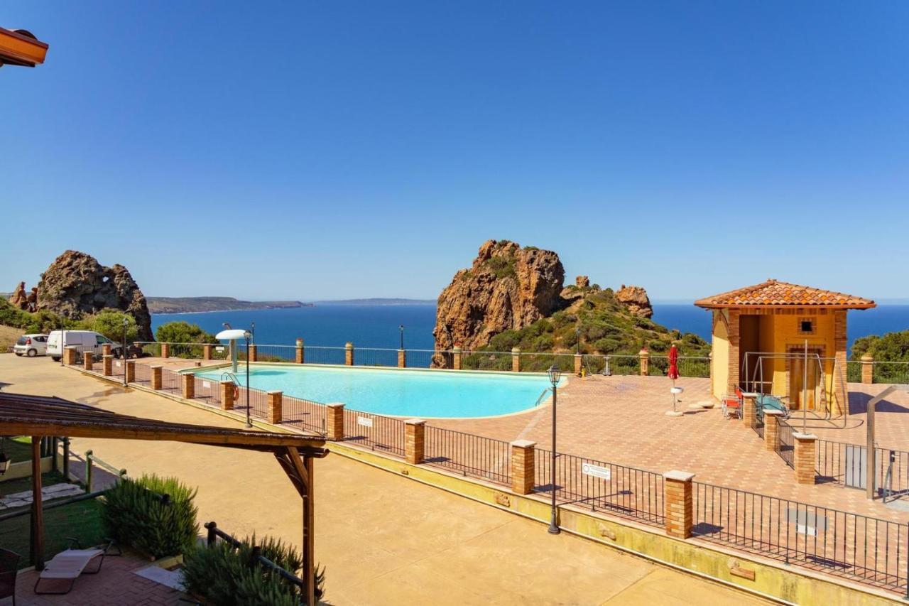 הוילה Nebida L'Estasi Tanca Piras A Bordo Piscina Con Vista Mare מראה חיצוני תמונה