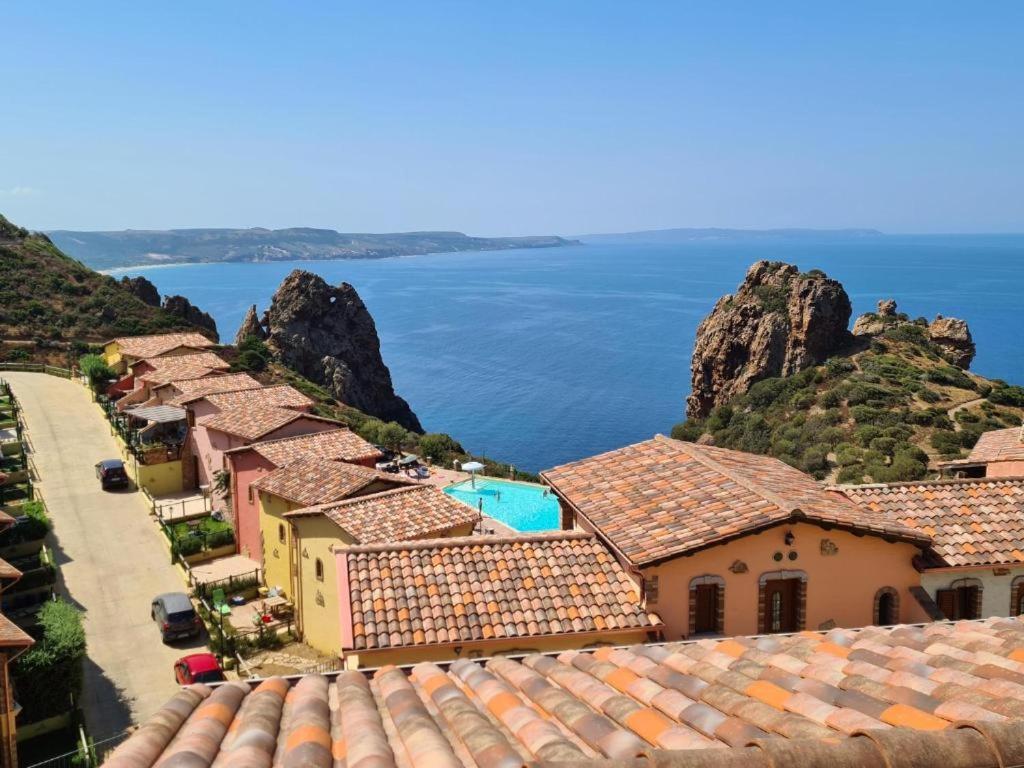 הוילה Nebida L'Estasi Tanca Piras A Bordo Piscina Con Vista Mare מראה חיצוני תמונה